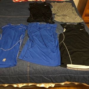Lot of 5 Nike Pro Combat Tank Tops - Medium
